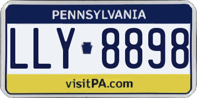 PA license plate LLY8898
