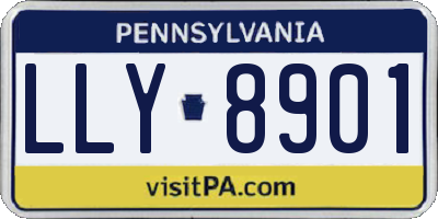 PA license plate LLY8901