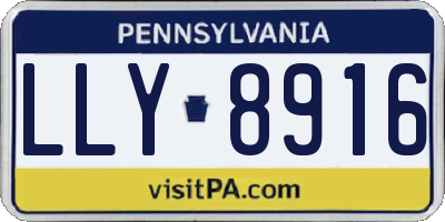 PA license plate LLY8916