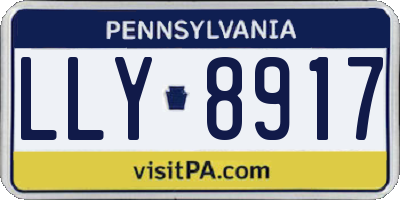 PA license plate LLY8917
