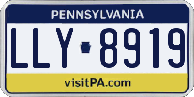 PA license plate LLY8919