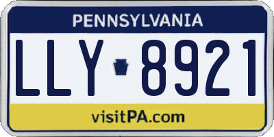PA license plate LLY8921