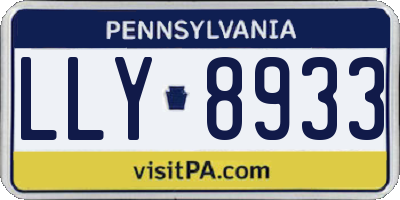 PA license plate LLY8933