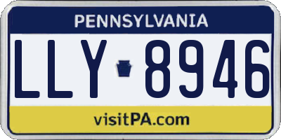 PA license plate LLY8946