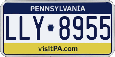 PA license plate LLY8955