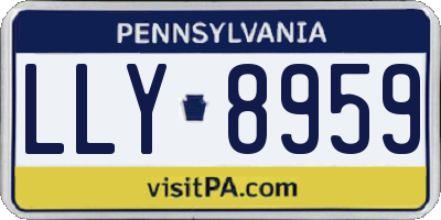 PA license plate LLY8959
