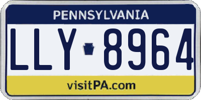 PA license plate LLY8964