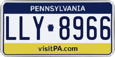 PA license plate LLY8966