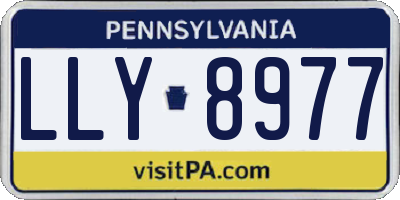PA license plate LLY8977