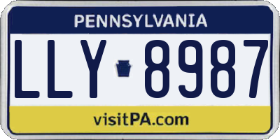 PA license plate LLY8987