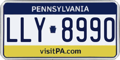 PA license plate LLY8990