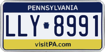 PA license plate LLY8991