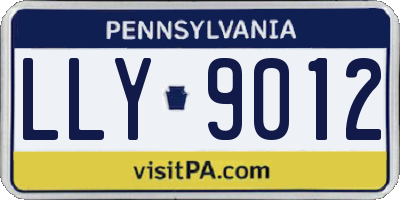 PA license plate LLY9012