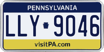 PA license plate LLY9046