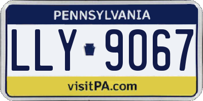 PA license plate LLY9067