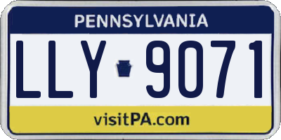 PA license plate LLY9071