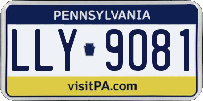PA license plate LLY9081