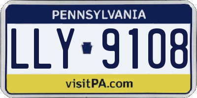 PA license plate LLY9108