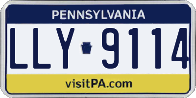 PA license plate LLY9114