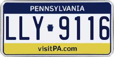 PA license plate LLY9116