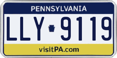 PA license plate LLY9119