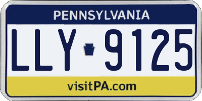 PA license plate LLY9125