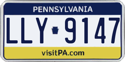 PA license plate LLY9147
