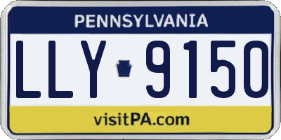 PA license plate LLY9150