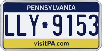 PA license plate LLY9153