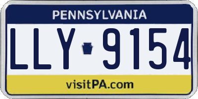PA license plate LLY9154