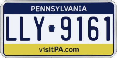 PA license plate LLY9161