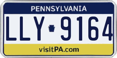PA license plate LLY9164