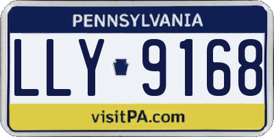 PA license plate LLY9168