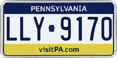 PA license plate LLY9170