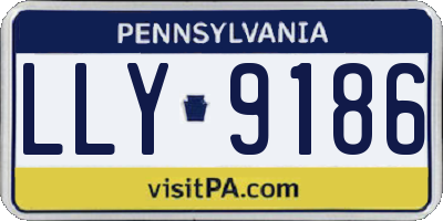 PA license plate LLY9186