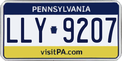 PA license plate LLY9207