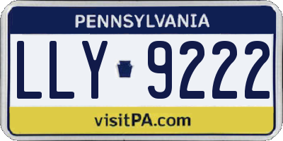 PA license plate LLY9222