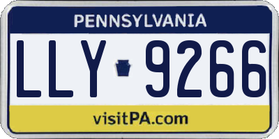 PA license plate LLY9266