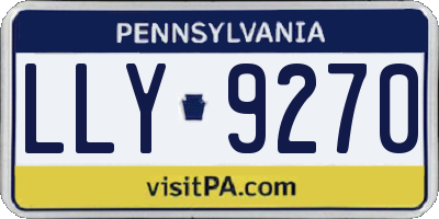 PA license plate LLY9270