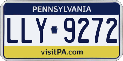 PA license plate LLY9272