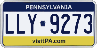 PA license plate LLY9273