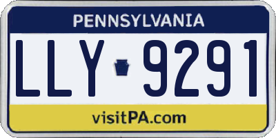 PA license plate LLY9291