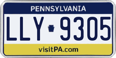 PA license plate LLY9305