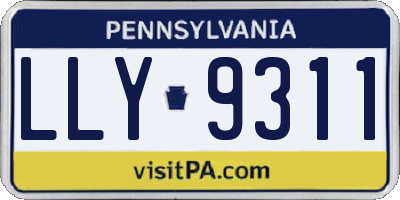 PA license plate LLY9311