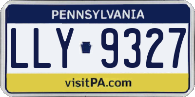 PA license plate LLY9327