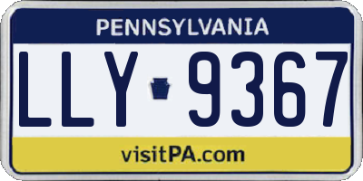 PA license plate LLY9367