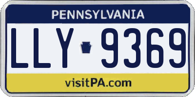 PA license plate LLY9369