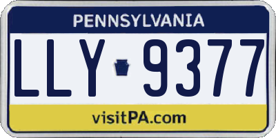 PA license plate LLY9377