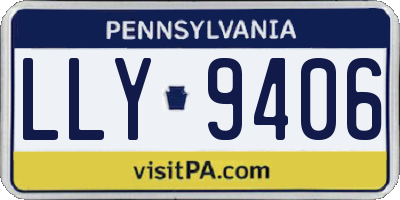 PA license plate LLY9406
