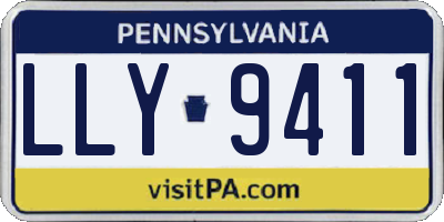 PA license plate LLY9411
